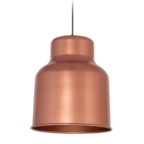 Colgante 1 luz E27 maxi de aluminio diámetro 30,5 cm altura 35cm cobre